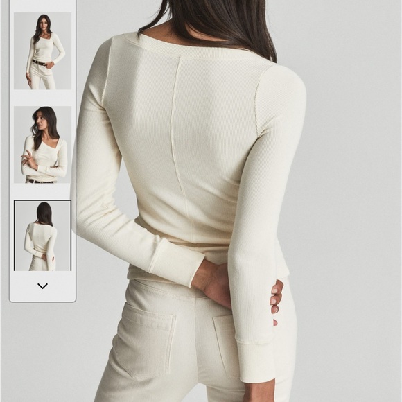 Reiss Carly asymmetric jersey top - Picture 5 of 7
